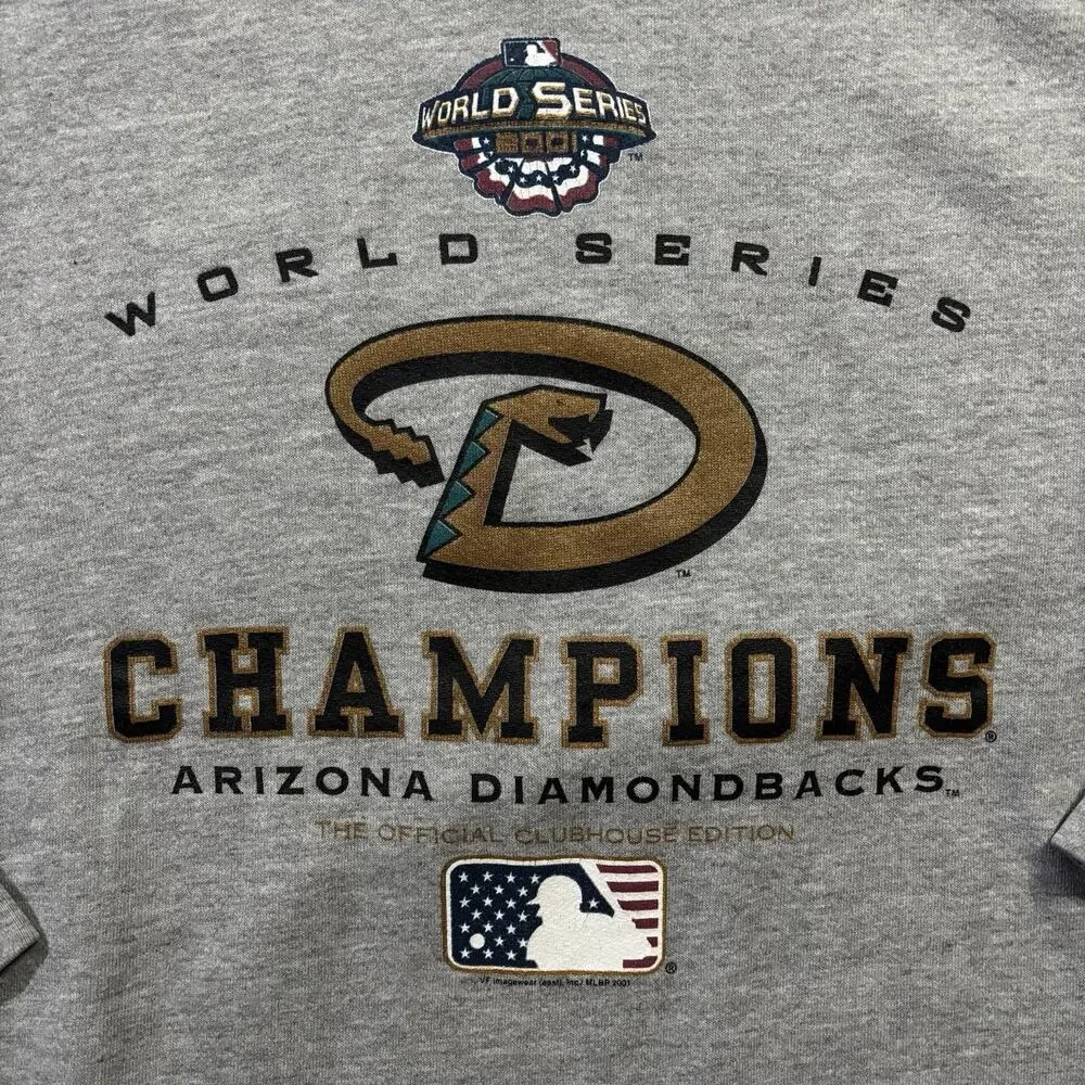 Vintage 2001 Arizona Diamondbacks World Series Champions Crewneck Sweatshirt XL
